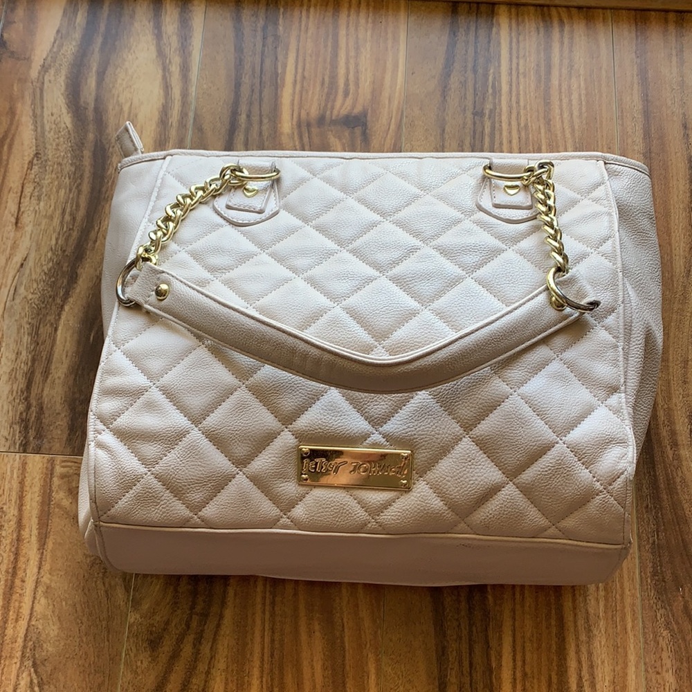 Betsey Johnson quilted handbag with hearts